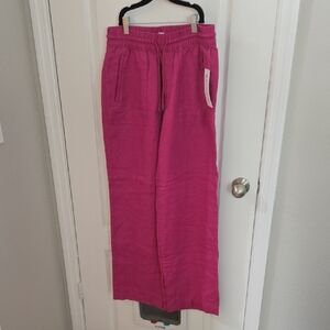 Athleta Pink Casual Wide-Leg Pants